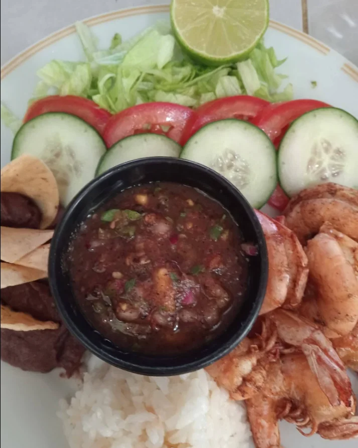 Platillo especial de camarones